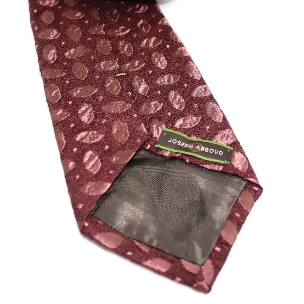 Joseph Abboud‎ Burgundy Textured Silk Tie 3.5” Wide